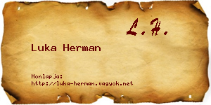 Luka Herman névjegykártya
